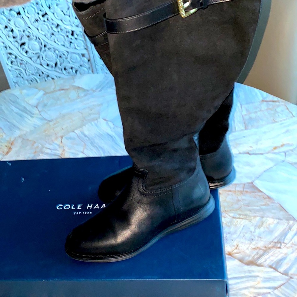Cole Haan Original Grand Tall Boots Leather‎ Suede  Size 6.5 - Picture 2 of 10
